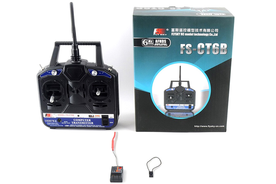 Sändarpaket - 6CH 2,4Ghz - FS-CT6B + FS-R6B AFHDS - FlySky