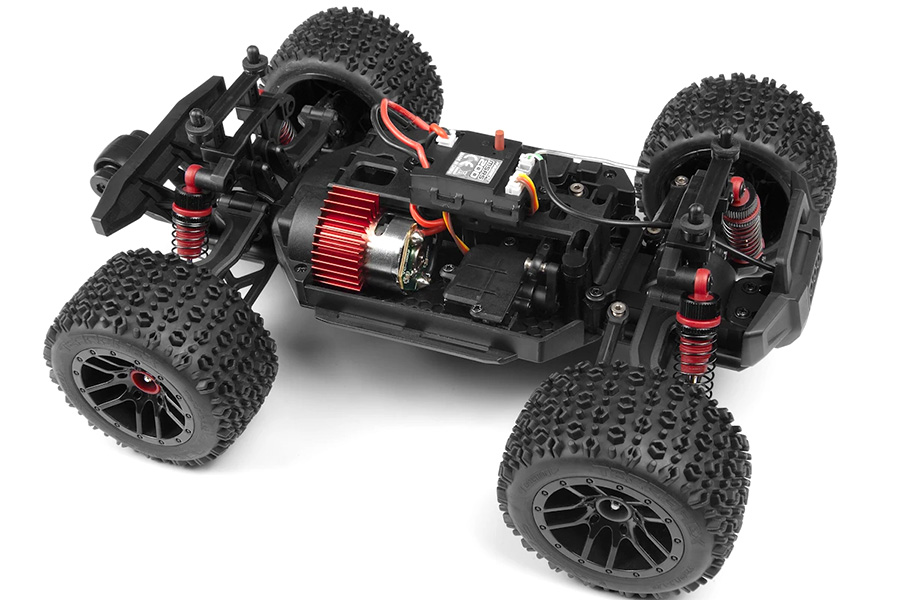 Radiostyrd bil - Maverick RC Atom AT1 Red 4WD - 1:18 - 2,4Ghz - RTR