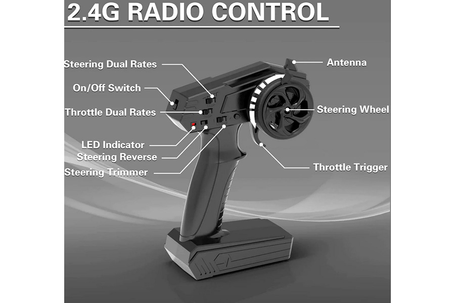 Radiostyrd båt - Atomic XS Blue - 2,4Ghz - RTR