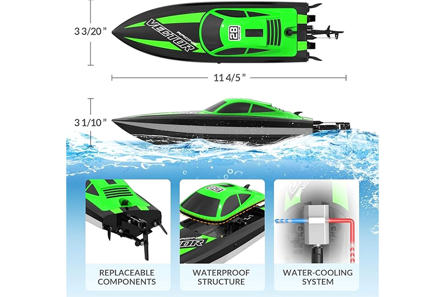 Radiostyrd båt - Vector Lumen - Green - 2,4Ghz - RTR