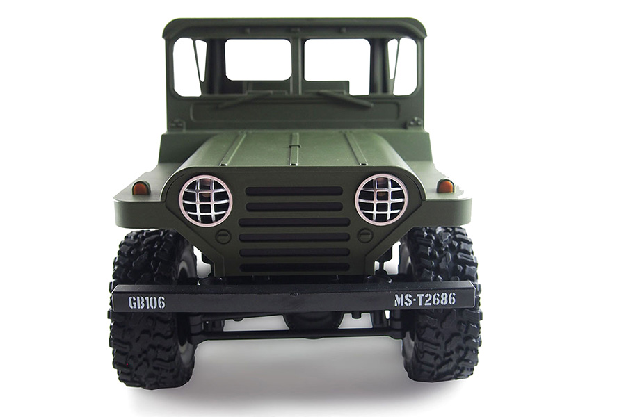 Radiostyrd bil - Amerikansk militär jeep 4WD 1:14 - 2,4ghz - RTR