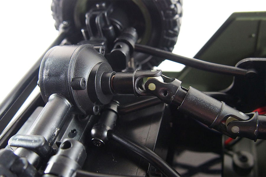 Radiostyrd bil - Amerikansk militär jeep 4WD 1:14 - 2,4ghz - RTR
