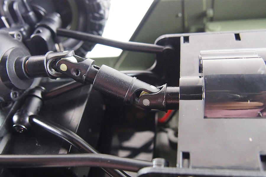 Radiostyrd bil - Amerikansk militär jeep 4WD 1:14 - 2,4ghz - RTR