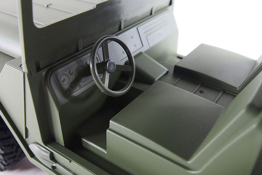 Radiostyrd bil - Amerikansk militär jeep 4WD 1:14 - 2,4ghz - RTR