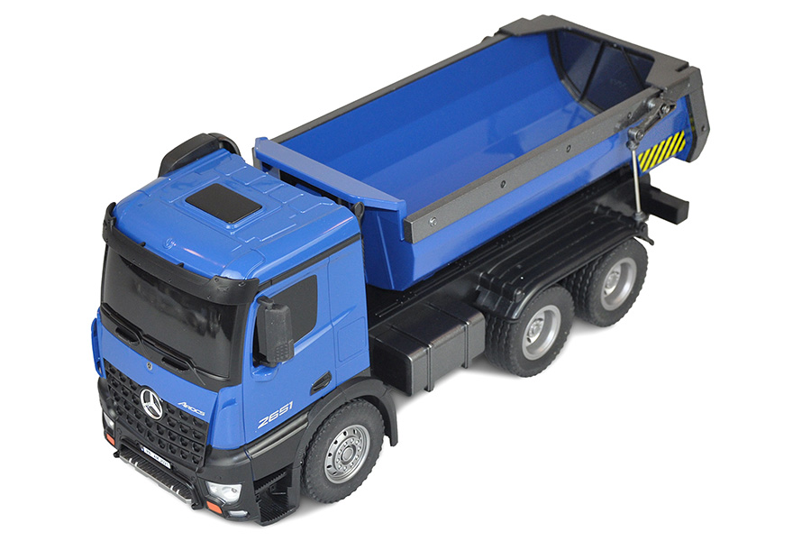 Radiostyrd lastbil - Mercedes-Benz Arocs Kipper - Blå - 1:14 - 2,4GHz - RTR
