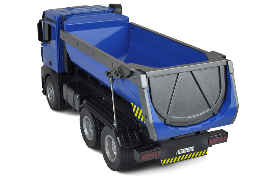 Radiostyrd lastbil - Mercedes-Benz Arocs Kipper - Blå - 1:14 - 2,4GHz - RTR