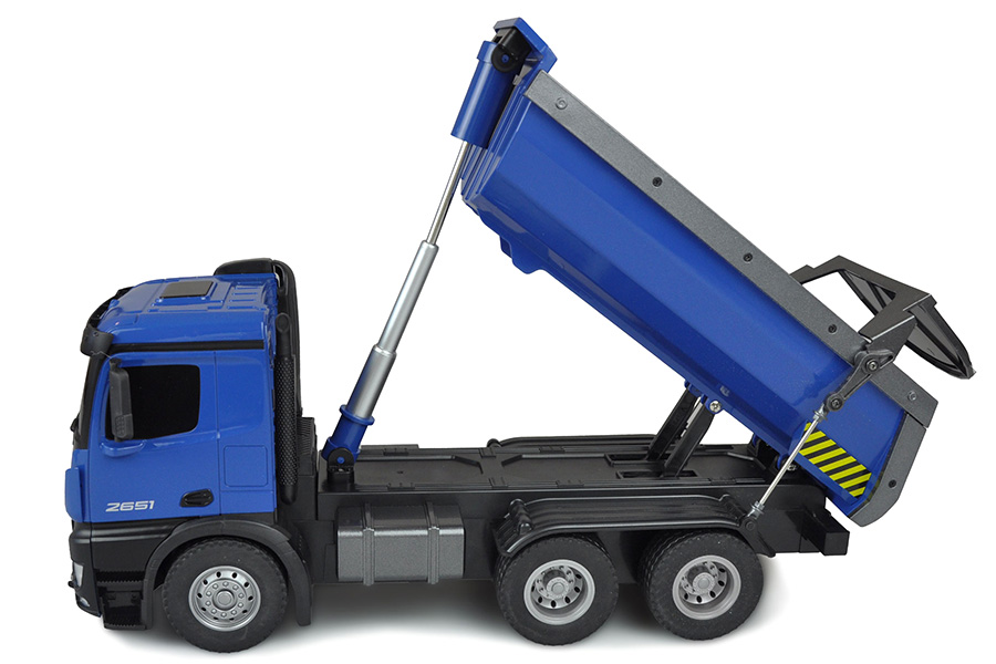 Radiostyrd lastbil - Mercedes-Benz Arocs Kipper - Blå - 1:14 - 2,4GHz - RTR