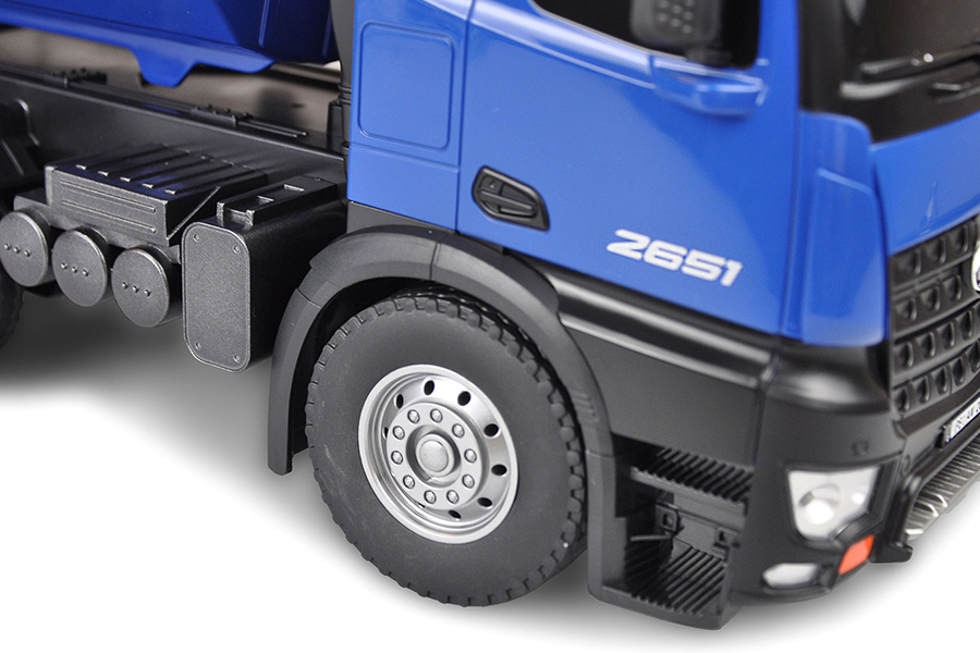 Radiostyrd lastbil - Mercedes-Benz Arocs Kipper - Blå - 1:14 - 2,4GHz - RTR