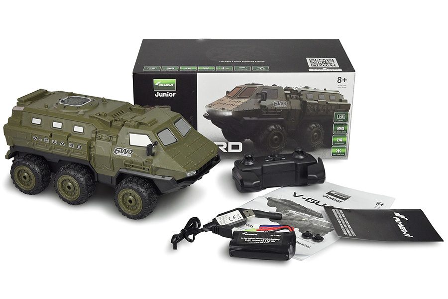RC Truppfordon - V-Guard 6WD - Grön - 1:16 - 2,4Ghz - RTR