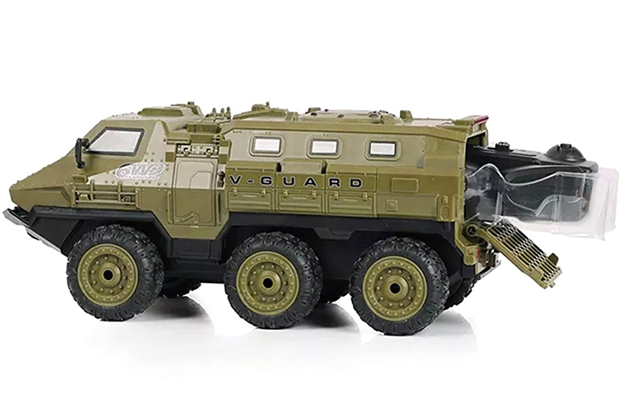 RC Truppfordon - V-Guard 6WD - Grön - 1:16 - 2,4Ghz - RTR