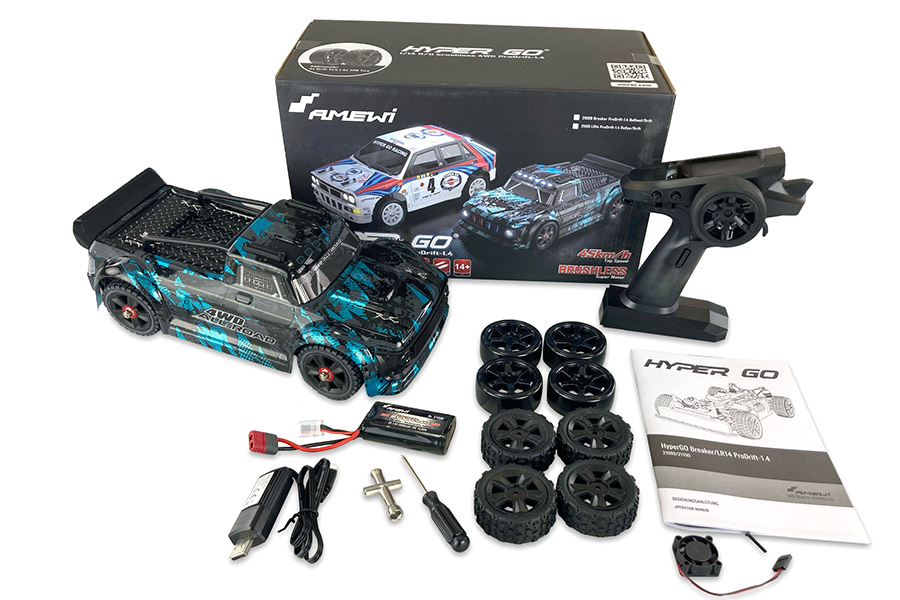 RC bil - 1:14 - Hyper GO Breaker PRODRIFT 1.4 BL 4wd - 2,4Ghz - RTR
