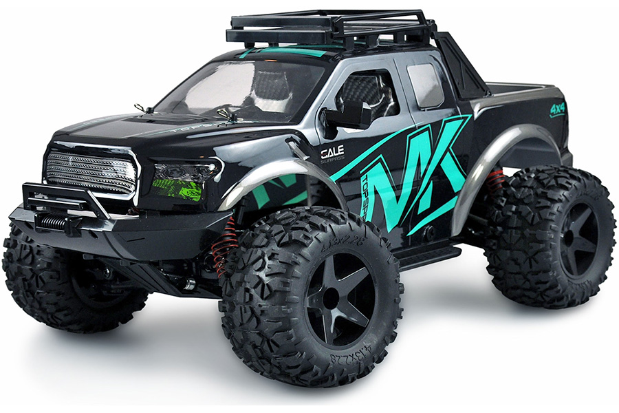 Radiostyrda bilar - 1:10 - Warrior Monster Truck 4wd - 2,4Ghz - Svart/Blå - RTR