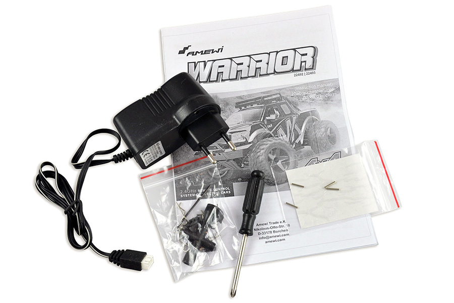 Radiostyrda bilar - 1:10 - Warrior Monster Truck 4wd - 2,4Ghz - Svart/Blå - RTR