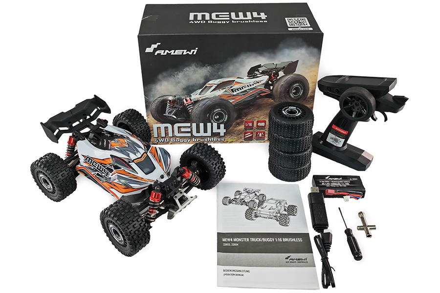 RC bil - 1:16 - MEW4 Buggy BL 4wd - 2,4Ghz - RTR