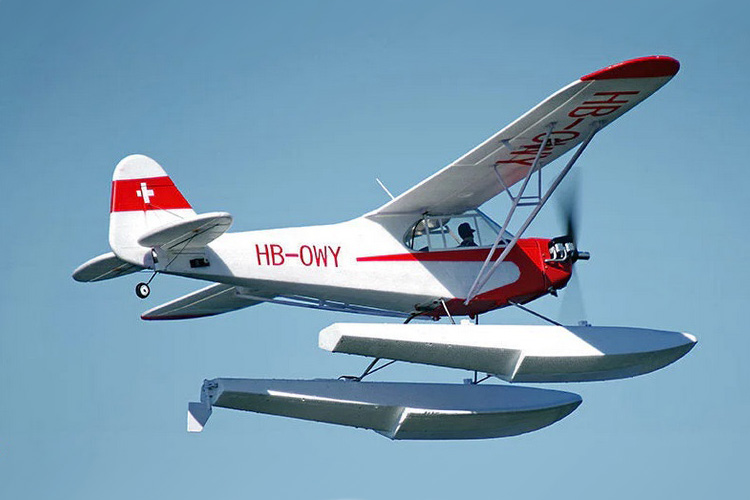 RC Sjöflygplan - Piper J3 Cub V4 1400 BL - 4CH - PNP