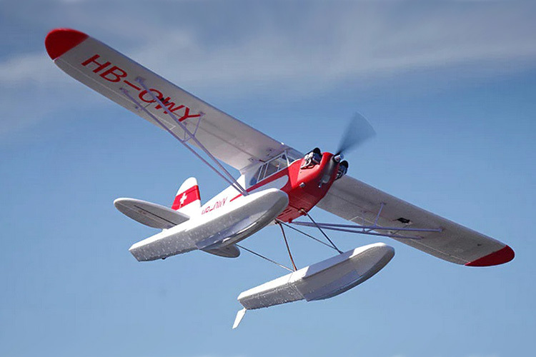 RC Sjöflygplan - Piper J3 Cub V4 1400 BL - 4CH - PNP