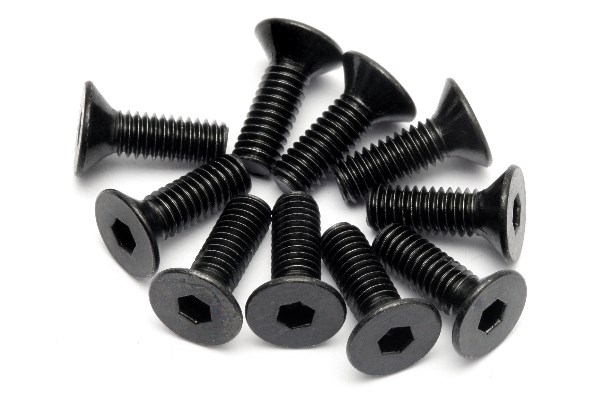 RC Radiostyrt Flat Head Screw M4X12Mm (Hex Socket/10Pcs)