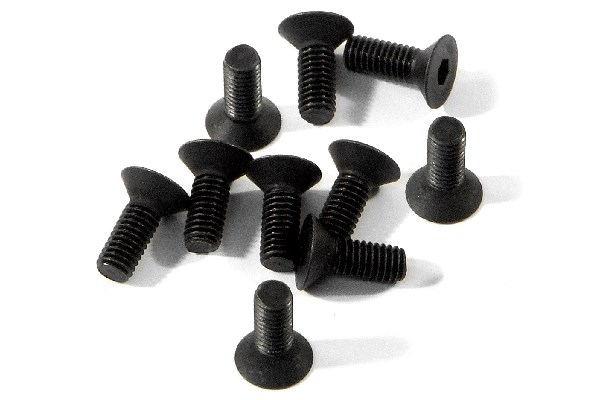 RC Radiostyrt Flat Head Screw M3X8Mm (Hex Socket/10Pcs)
