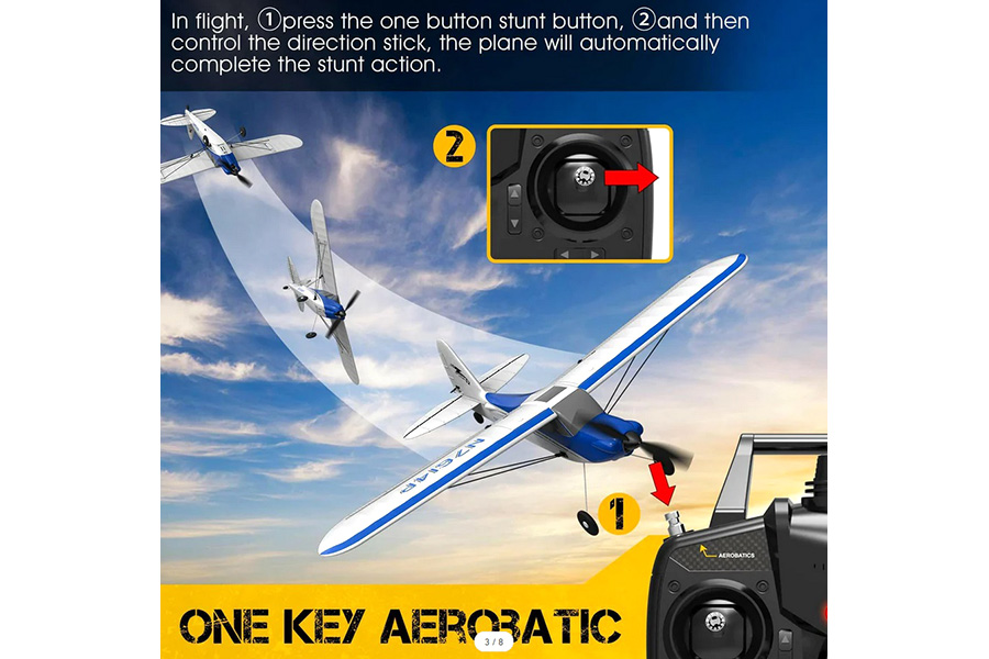 Thumbnail 654 fr Radiostyrt flygplan - Sport Cub 500 BL - 2,4Ghz - Blå - SRTF