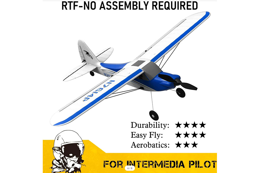 Thumbnail 654 fr Radiostyrt flygplan - Sport Cub 500 BL - 2,4Ghz - Blå - SRTF