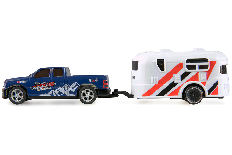 Thumbnail 654 för Radiostyrd bil - 1:64 - RC Pickup Die Cast med släp - Blå - RTR