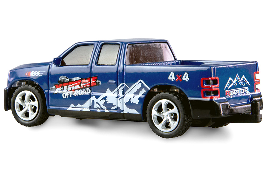 Thumbnail 654 för Radiostyrd bil - 1:64 - RC Pickup Die Cast med släp - Blå - RTR