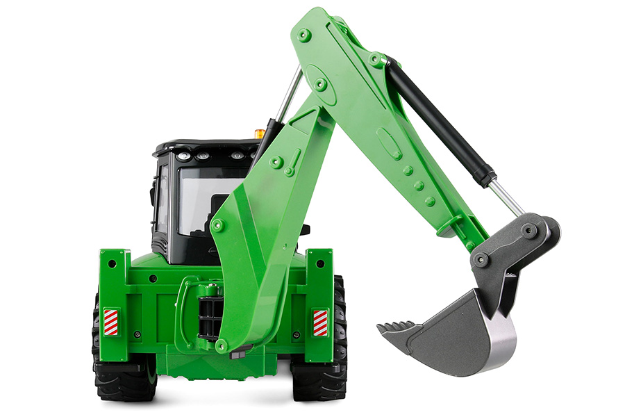 Thumbnail 654 för Radiostyrd Traktor - 1:14 Traktorgrävare med frontlastare - RTR