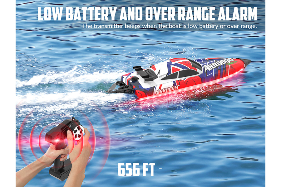 Thumbnail 654 fr Radiostyrd båt - Arrobolt Lumen S - Red - RTR