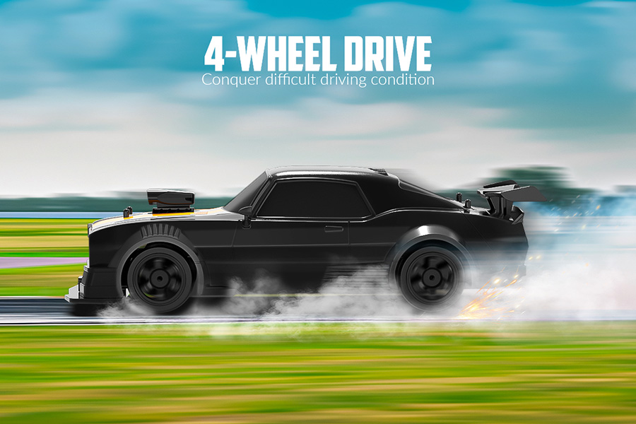 Thumbnail 654 för Radiostyrd bil - Drift Car SC16A04 - 1:16 - RTR