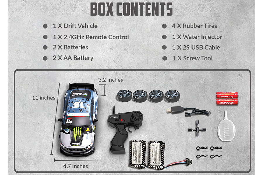 Radiostyrd bil - Drift Car SC16A05 - 1:16 - RTR