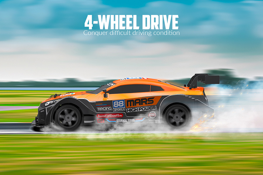 Radiostyrd bil - Drift Car SC16A06 - 1:16 - RTR