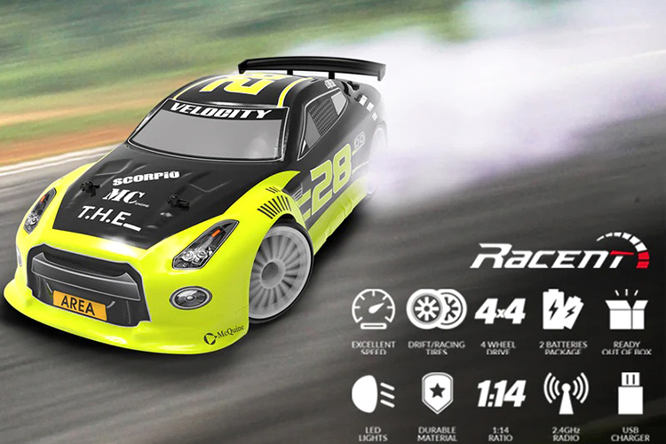 Thumbnail 654 för Radiostyrd bil - Drift Car 609GB2 Green - 1:14 - RTR