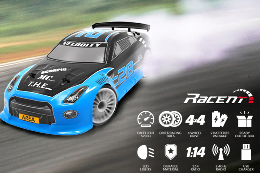 Thumbnail 654 för Radiostyrd bil - Drift Car 609KB2 Blue - 1:14 - RTR