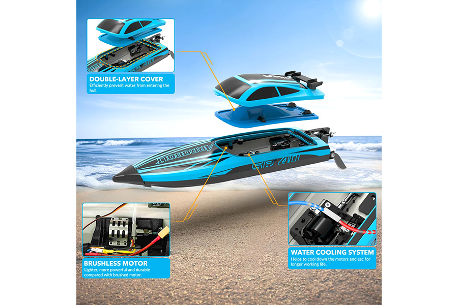 Thumbnail 654 fr Radiostyrd båt - Arrobolt SR40 - Blue - RTR