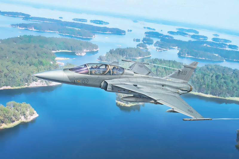 Modellflygplan - Jas-39D Gripen twin seater - 1:72 - Italeri
