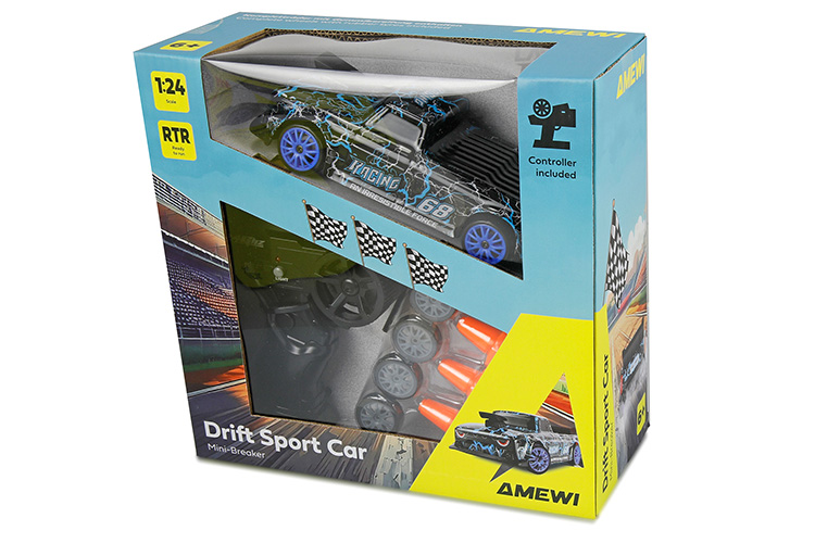 Thumbnail 654 fr Radiostyrd bil - Drift Car Mini-Breaker 4WD - Blue - 1:24 - RTR