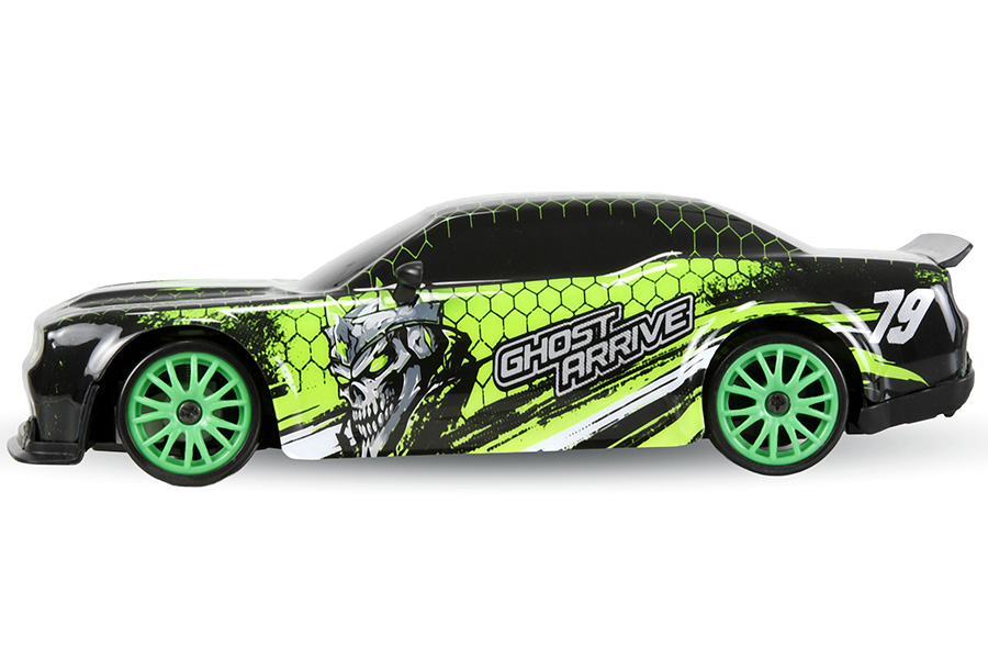 Thumbnail 654 fr Radiostyrd bil - Drift Car Muscle Car 4WD - Green - 1:24 - RTR