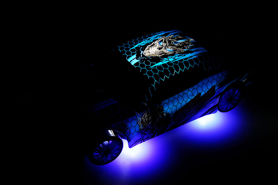 Thumbnail 654 fr Radiostyrd bil - Drift Car Muscle Car 4WD - Blue - 1:24 - RTR