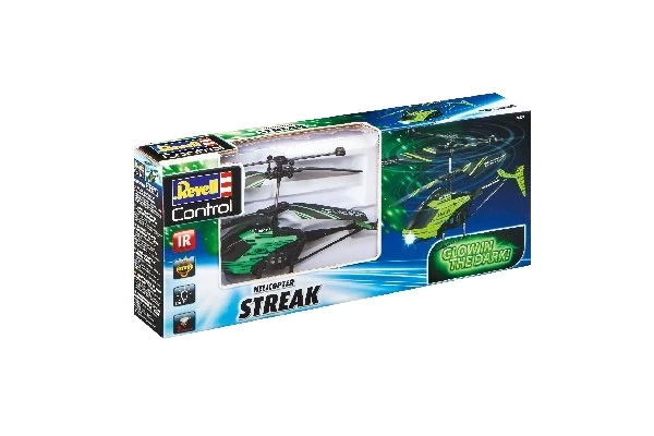 Thumbnail 654 fr Radiostyrd helikopter - Glow in the Dark Heli STREAK - RTF