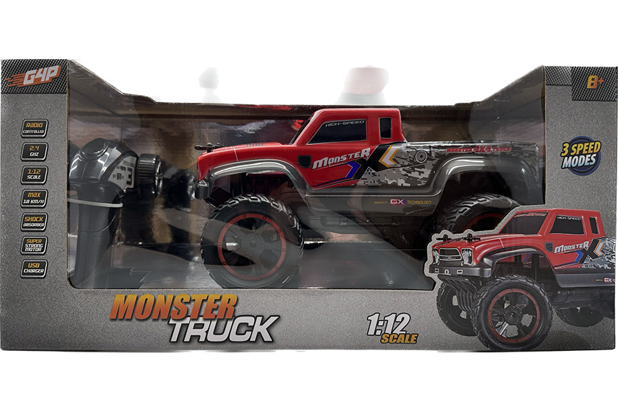 Thumbnail 655 fr Radiostyrd bil - G4P Monster Truck - 2,4Ghz - 1:12 - RTR