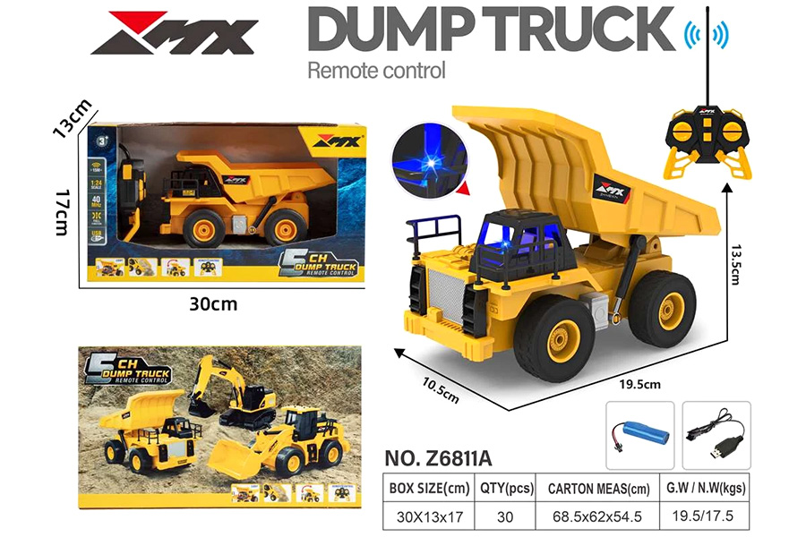 Thumbnail 655 fr Radiostyrt arbetsfordon - 1:24 Constructions Dumper 2,4Ghz - 6ch - RTR