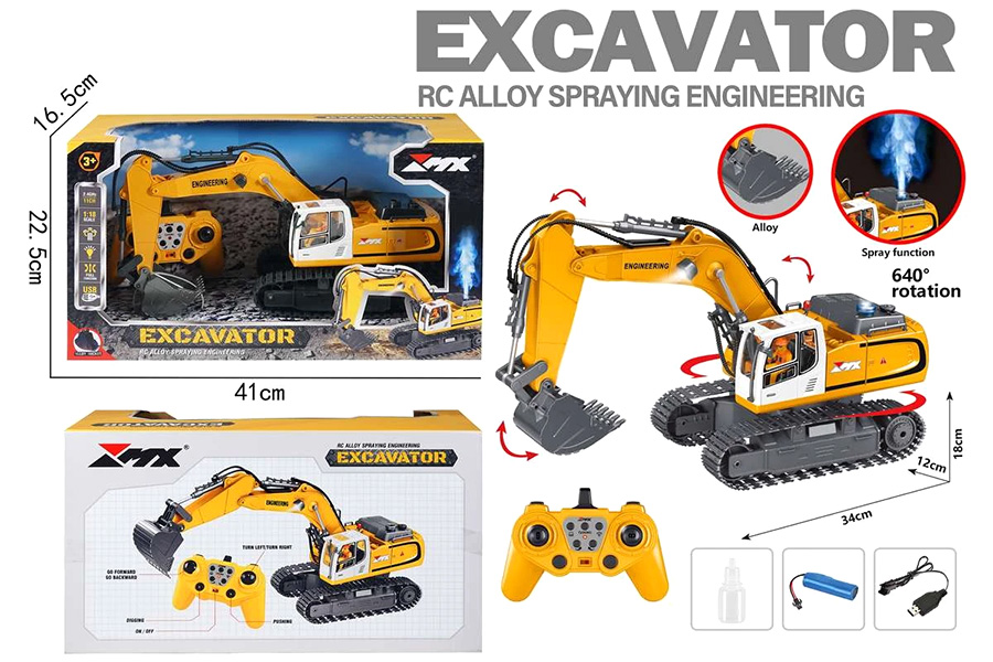 Thumbnail 655 fr Radiostyrd Grävmaskin - Metall uppgr - 1:18 - RTR