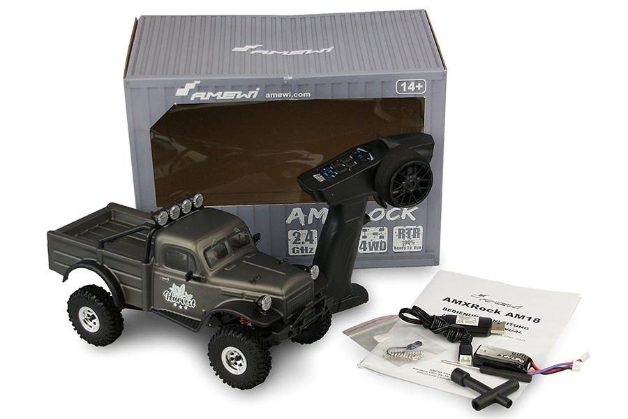 Thumbnail 655 fr Radiostyrda bilar - 1:18 - AMXRock AM18 Harvest Crawler Grå - 4WD - 2,4Ghz - RTR