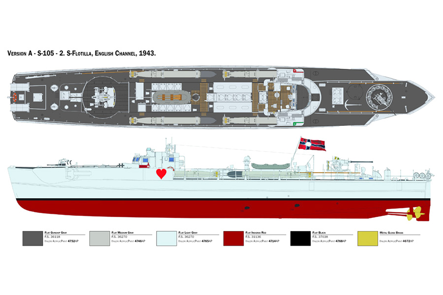 Thumbnail 655 fr Byggsats Krigsfartyg - Schnellboot S 83 - 1:35 - Italeri