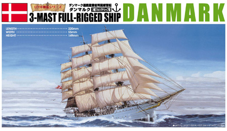 Thumbnail 678 f�r Byggmodell segelb&aring;t - Danmark, 3-mast full rigged ship - 1:350 - AO