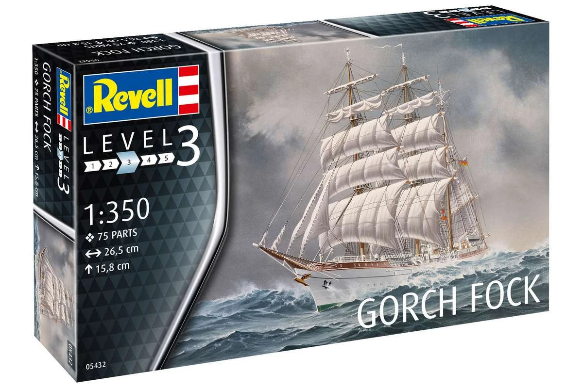 Thumbnail 678 f�r Byggmodell segelfartyg - Gorch Fock - 1:350 - Revell