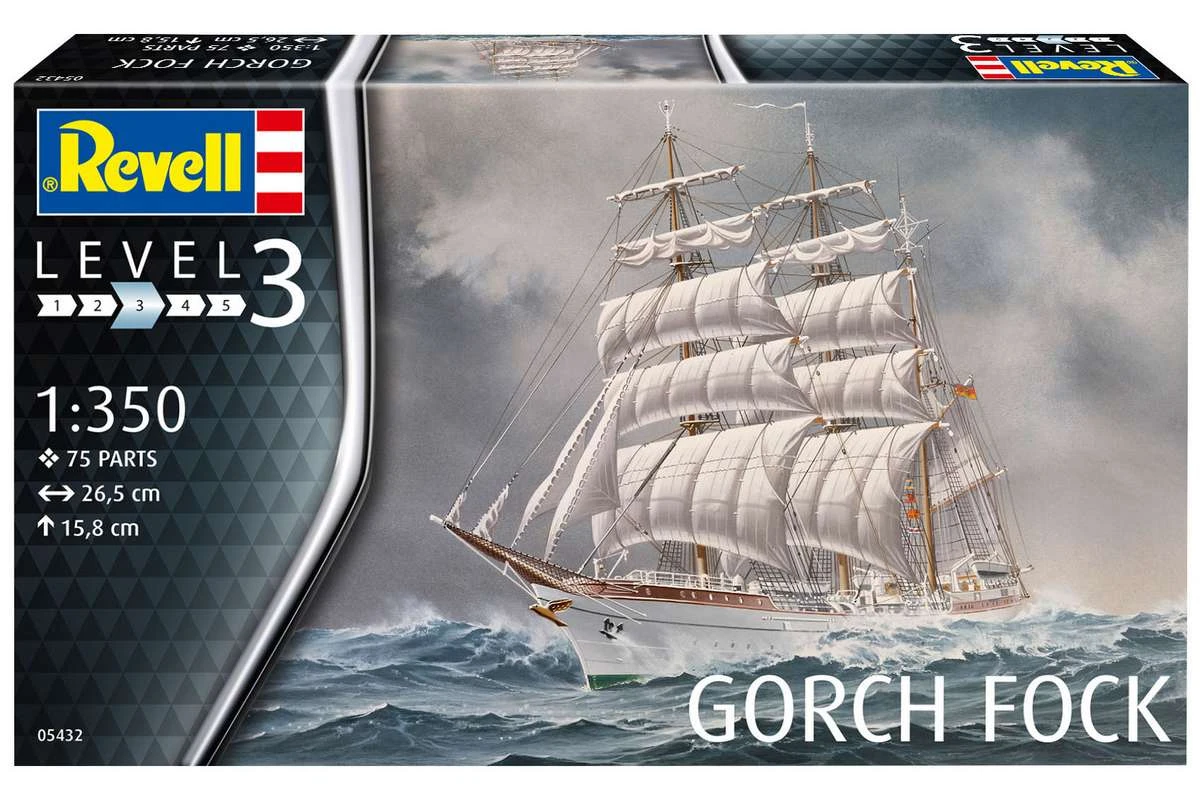 Thumbnail 678 f�r Byggmodell segelfartyg - Gorch Fock - 1:350 - Revell