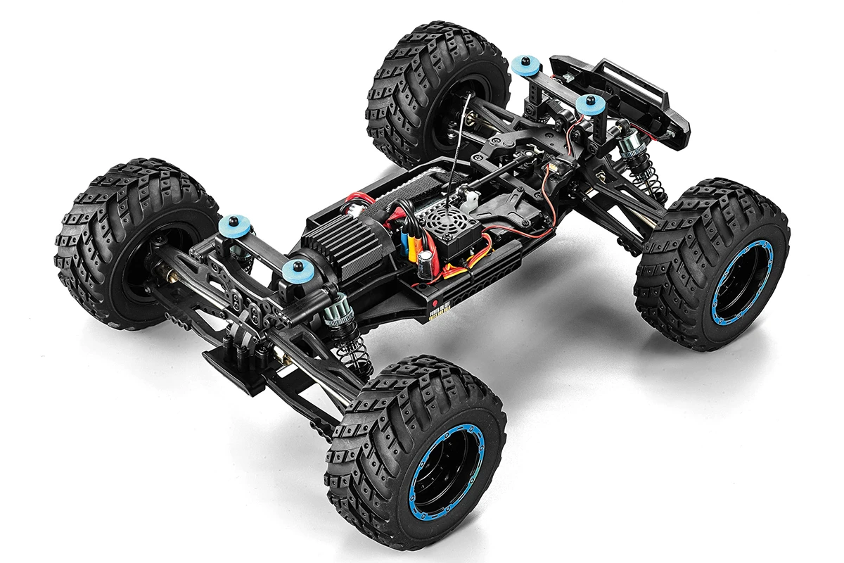 Thumbnail 678 f�r Radiostyrd bil - Smyter MT Turbo V2 4WD Blue - 1:12 - 2,4Ghz - RTR