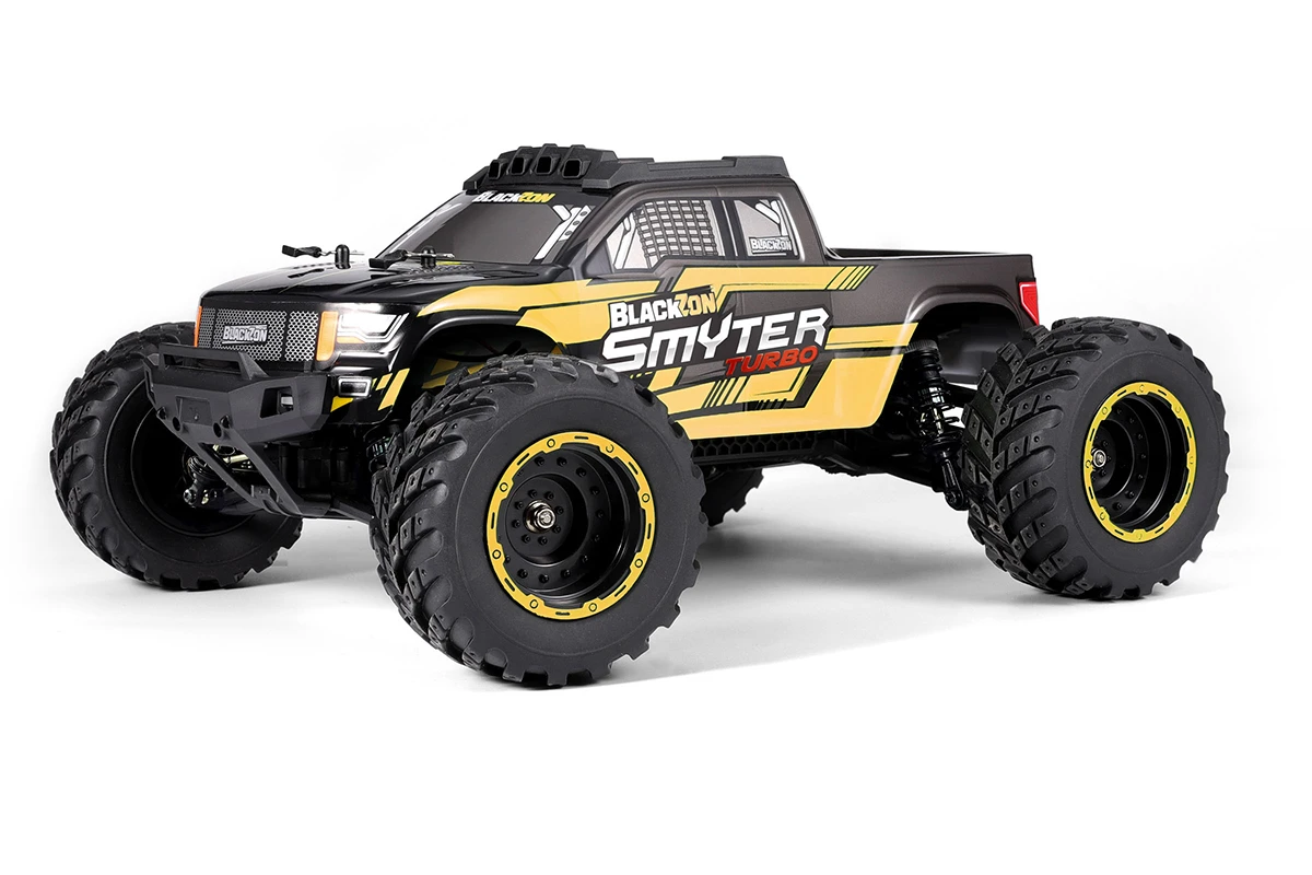Thumbnail 678 f�r Radiostyrd bil - Smyter MT Turbo V2 4WD Yellow - 1:12 - 2,4Ghz - RTR