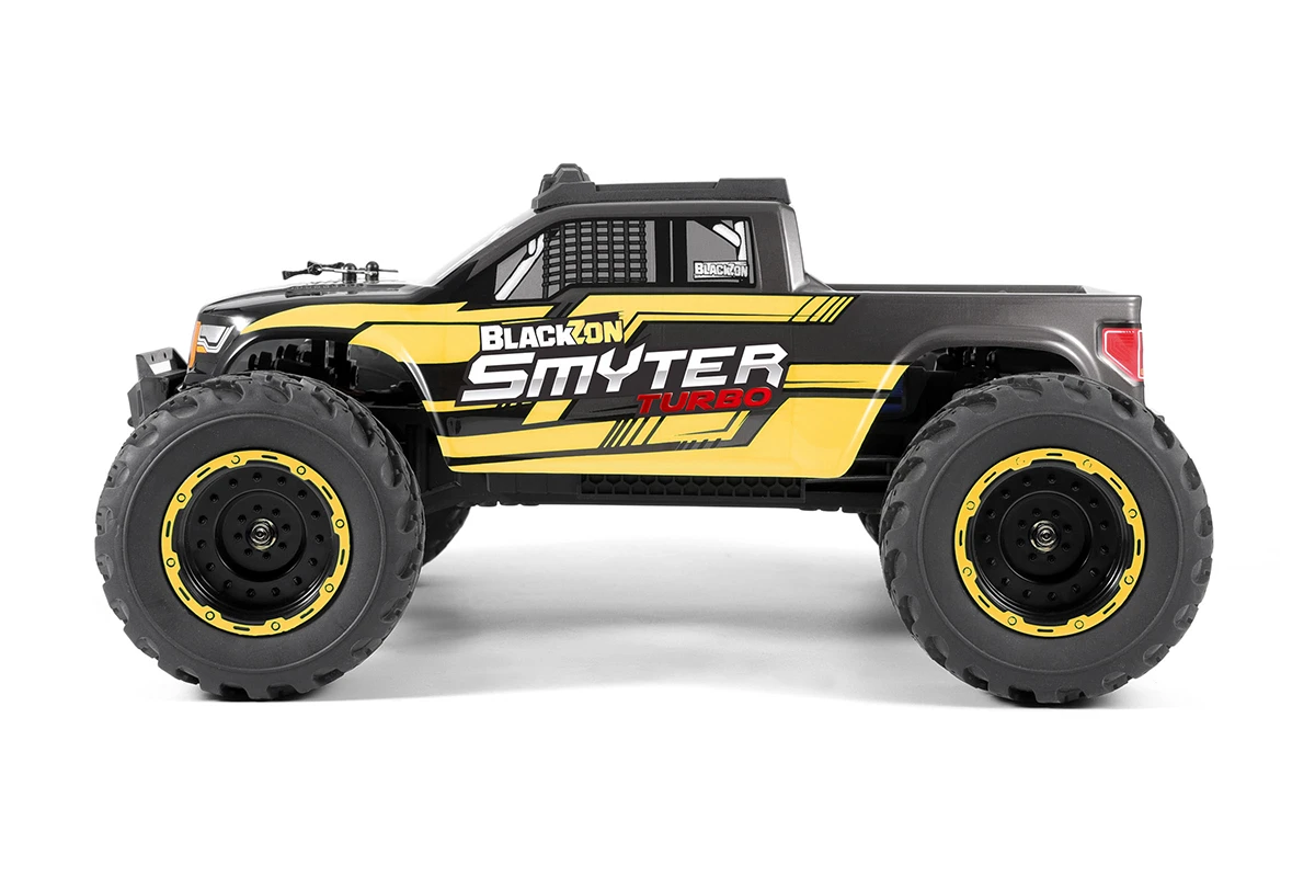 Thumbnail 678 f�r Radiostyrd bil - Smyter MT Turbo V2 4WD Yellow - 1:12 - 2,4Ghz - RTR
